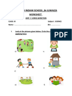 Grade 3, Worksheet - Force and Friction