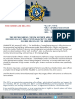 North Carolina Fraternal Order of Police Statement