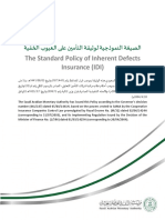 The Standard Policy of Inherent Defects Insurance
