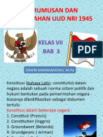 BAB 3 PERUMUSAN DAN PENGESAHAN NRI UUD 1945 Kls 7