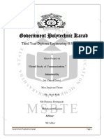 Government Polytechnic Karad: Third Year Diploma Engineering (I Scheme)