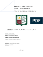 PARCIAL DE Control de Gestión, Estadistica e Informatica aplicada