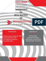 Assignment On BCG Matrix OF