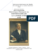 Simon-Jude HONNORAT - Dictionnaire de La Langue d'Oc - 1 (a-B)