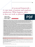 A Case Study of Patient and Employee Satisfaction What Happens When The BSC Does Not Work As Planned Lorden Et Al. 2008