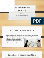 Interpersonal Skills: Unit No. 3 Unit Title: Professional Practice