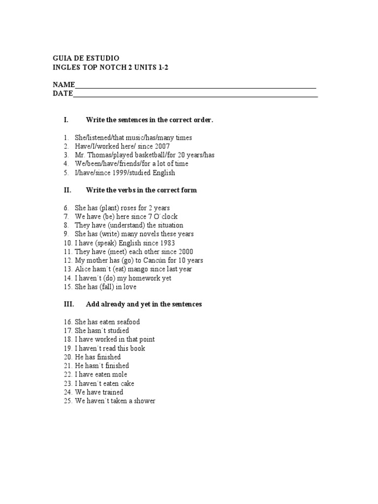 Guia de Estudio Top Notch 2 12 PDF Language Mechanics Linguistics