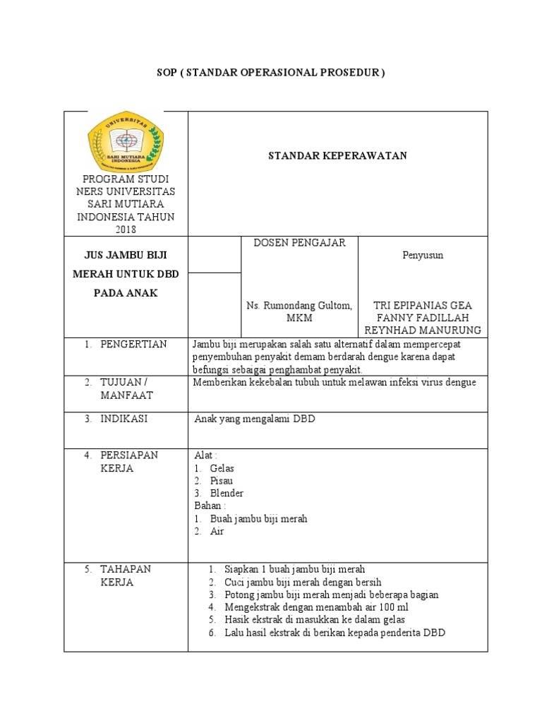 Sop DBD | PDF