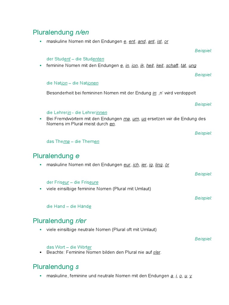 Nomen Im Plural