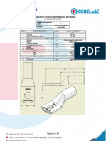 Tabla de Datos Técnicos de Terminales de 1 y de 2 Ojales