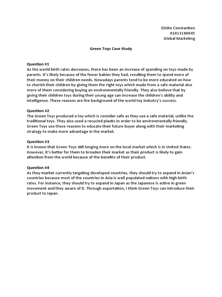 Green Toys Case Study PDF