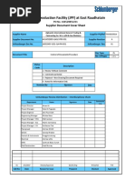 Jurassic Production Facility (JPF) at East Raudhatain: Supplier Document Cover Sheet