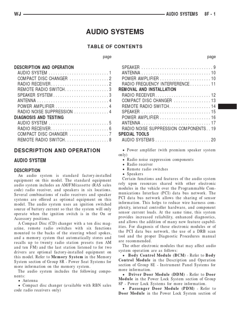 2000 JEEP GRAND CHEROKEE OWNERS MANUAL PDF visual data 7