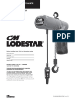 Electric Chain Hoist: Operating, Maintenance & Parts Manual