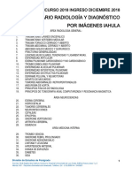 Temario Radiologia y Diagnostico Por Imagenes 2018