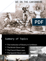 Caribbean slave laws under European powers