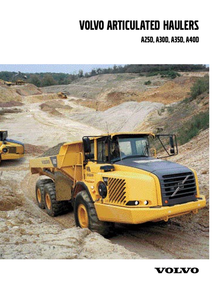Volvo Articulated Haulers: A25D, A30D, A35D, A40D | PDF | Horsepower ...