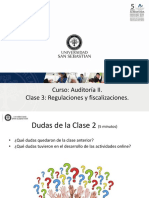 Regulaciones y fiscalizaciones en Auditoría II