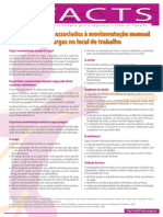 Factsheet 73 - Perigos e Riscos Associados a Movimentacao Manual de Cargas No Local de Trabalho