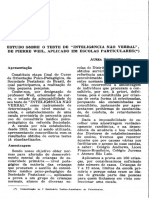 1955 - Estudo Sobre o Teste de Inteligência Não Verbal de Pierre Weil, Aplicado em Escolas Particulares - Schechtmann