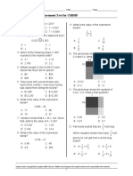 Advanced 6 Grade Placement Test For CSRMS