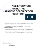 Philippine Literature During The Japanese Colonization (1942-1945)