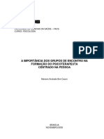 A Importância Dos Grupos de Encontro Na Formação Do Psicoterapeuta