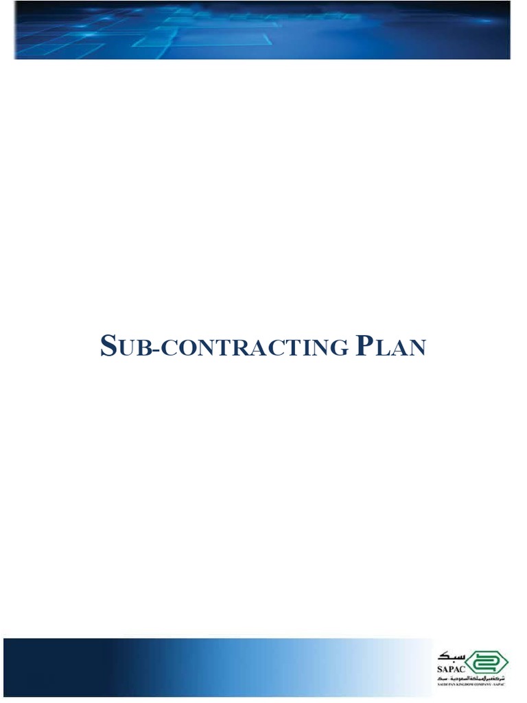 Subcontractor Management Plan Overview | PDF | Subcontractor | Audit