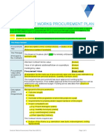 Contract Works Procurement Plan Template