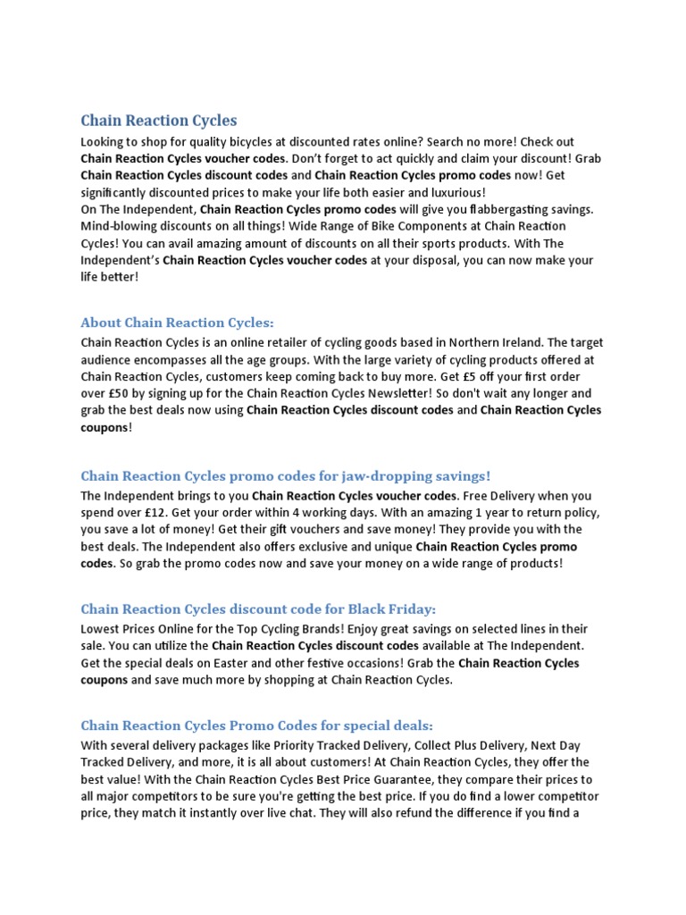 chain reaction cycles voucher