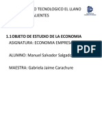 1.1 Objeto de Estudio de La Economía