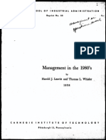 HBR - Management in The 1980's