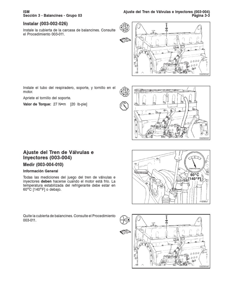 Calibración De Válvulas E Inyectores Cummins Pdf Inyección De 