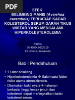 Download EFEK BELIMBING MANIS Averrhoa carambolaTERHADAP KADAR KOLESTEROL SERUM DARAH TIKUS WISTAR YANG MENGALAMI HIPERKOLESTEROLEMIA by drfinix SN4924763 doc pdf