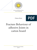 Fracture Behaviour of Adhesive Joints in Carton Board: Christer Korin