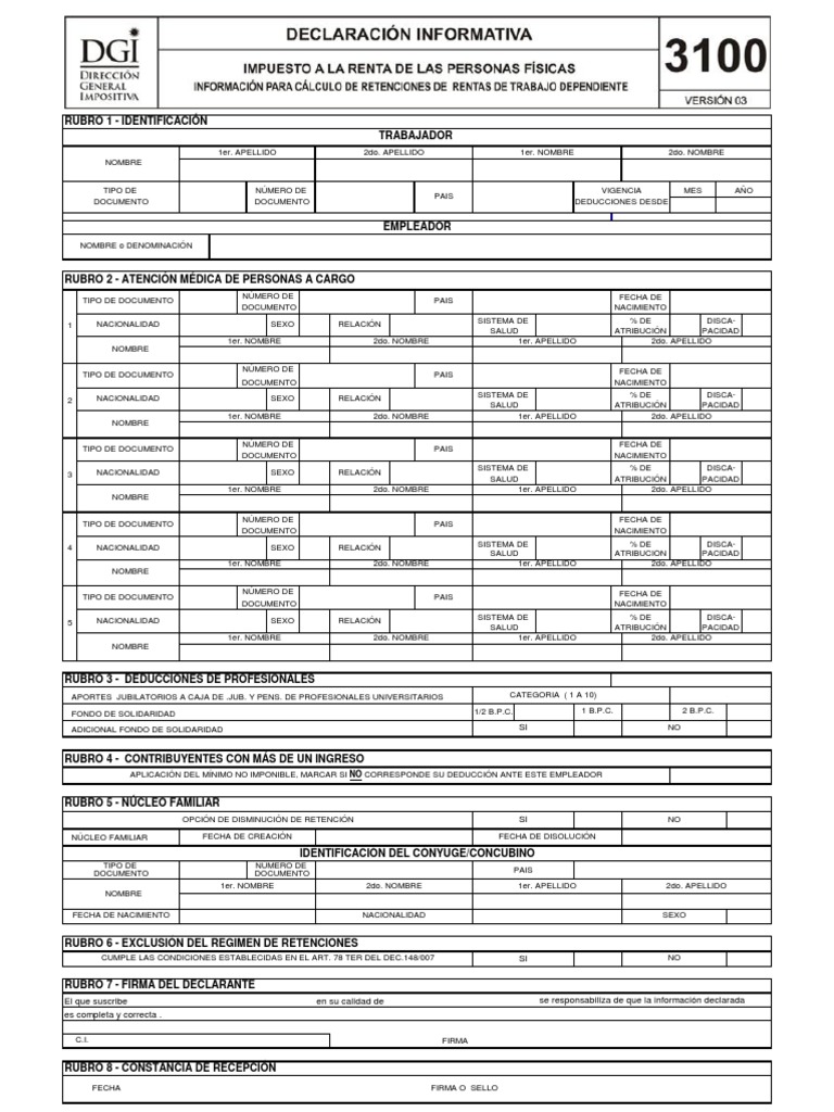 Form 3100v03 | PDF | Médico de atención primaria | Salud y bienestar