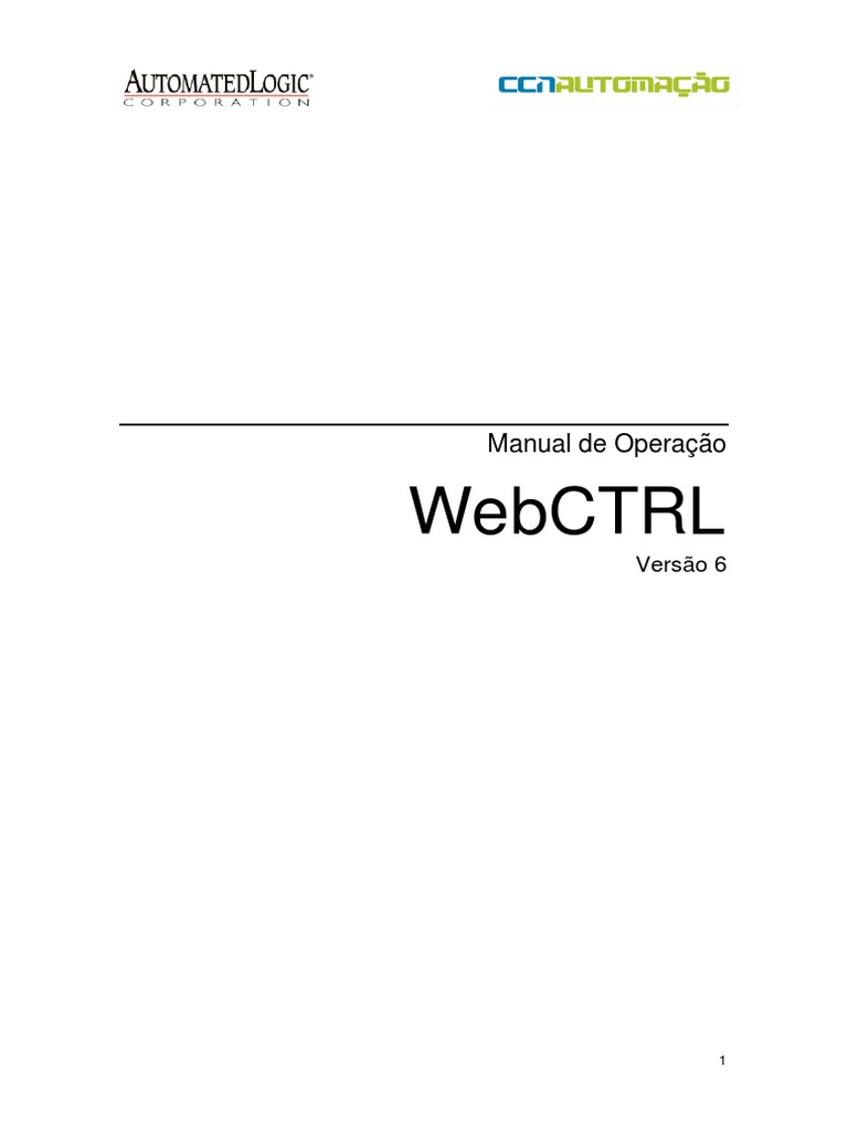 Manual de Operação WebCTRL 6.0 | PDF | Jogos e Atividades | Tecnologia ...