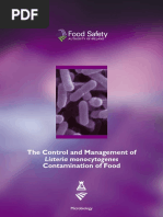 The Control and Management of Contamination of Food: Listeria Monocytogenes