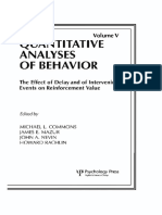 Quantitative Analyses of Behavior: Edited by