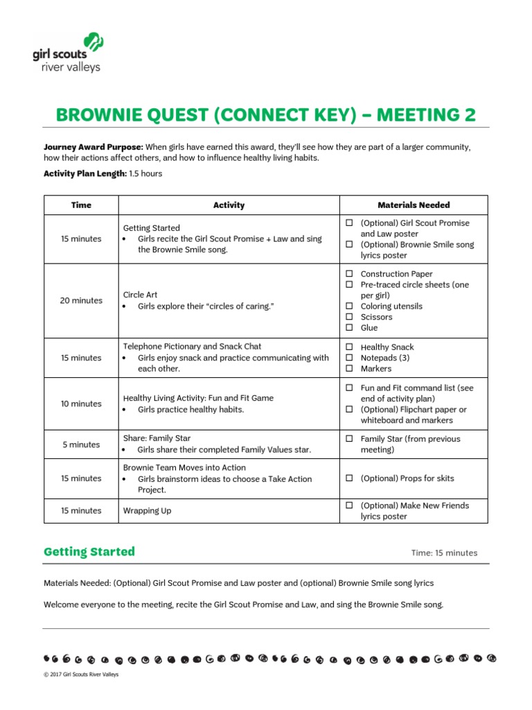 Brownie Quest (Connect Key) Meeting 2 PDF