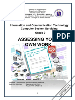 Assessing Your Own Work: Information and Communication Technology Computer System Servicing Grade 9