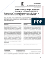 Importancia de La Evaluación y Terapia Nutricional en Pacientes Críticos y No Críticos Con COVID-19