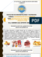 Sesión 14. Preservación de Alimentos Por Aditivos Químicos y Sus Efectos Sobre La Calidad Del Producto Final