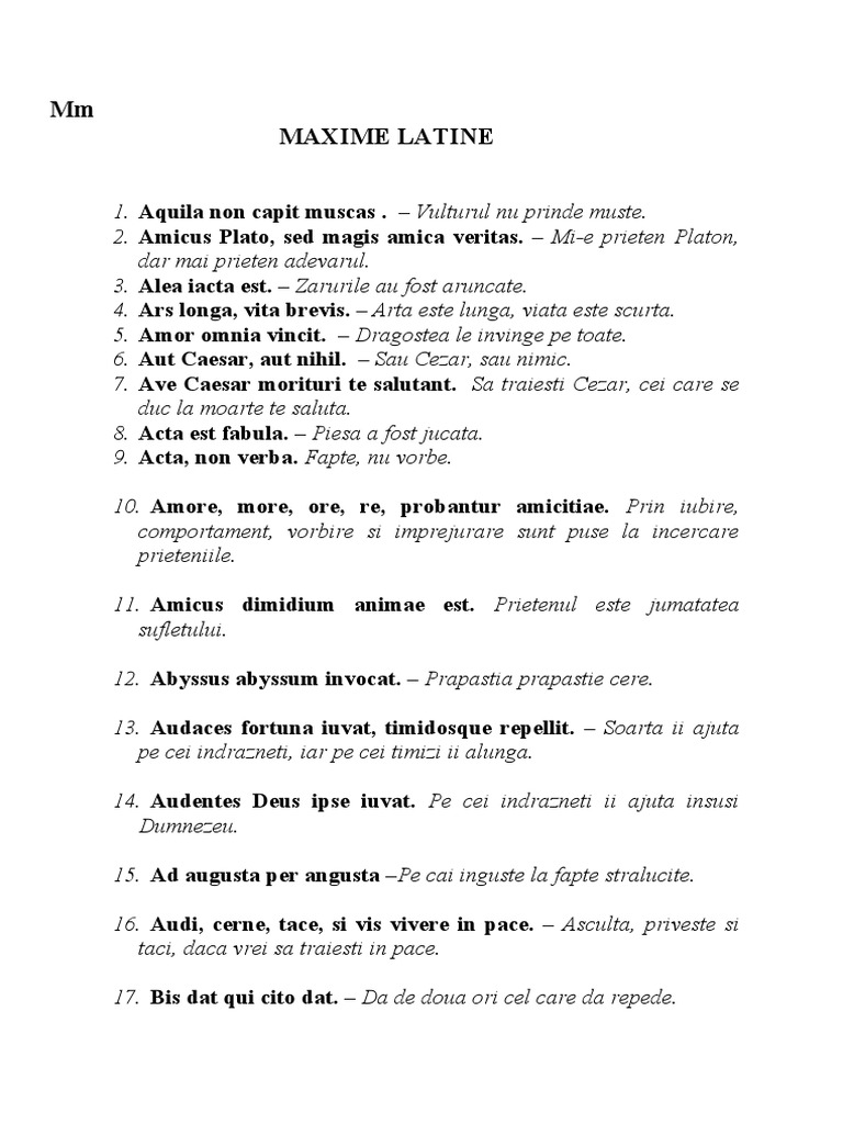 Maxime Latine | PDF