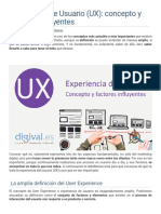 Experiencia de Usuario: Concepto y Factores Influyentes