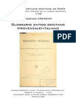 Vincenzo CRESCINI - Glossario Antico Occitano (Provenzale) - Italiano