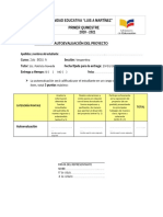 RUBRICA DE AUTOEVALUACION - Proyecto