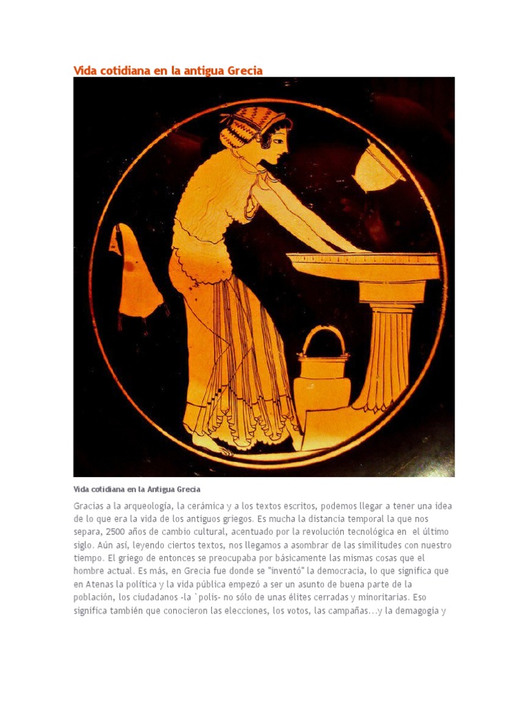 Vida cotidiana en la antigua Grecia | PDF | Antigua Grecia | Grecia