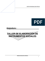 Modulo Taller de Elaboracion de Instrumentos Sociales