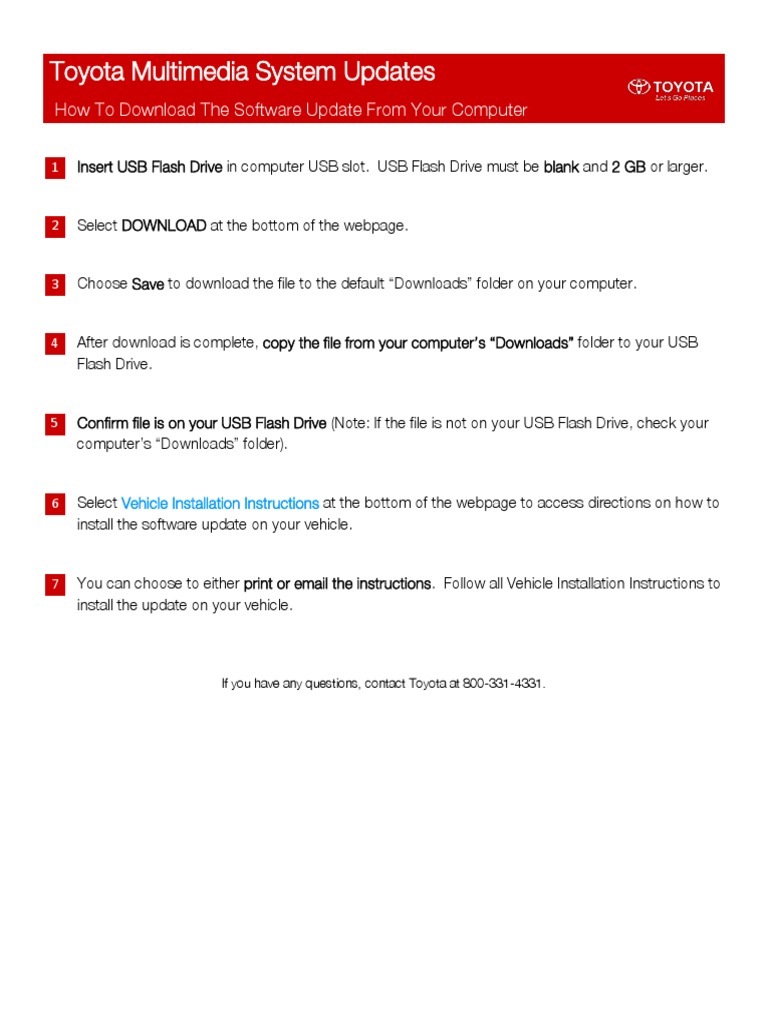 Toyota Multimedia System Updates: How To Download The Software Update ...